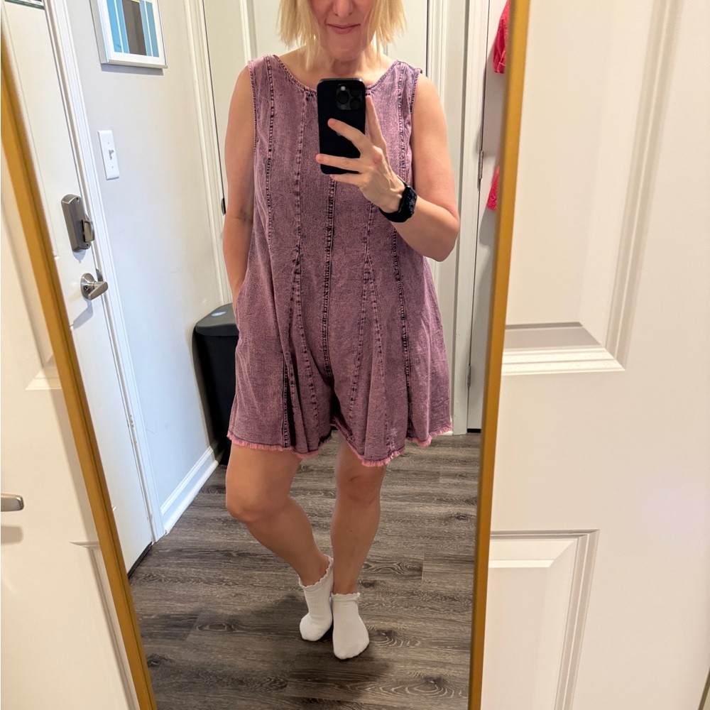 Mustard Seed Pink Sleeveless Romper